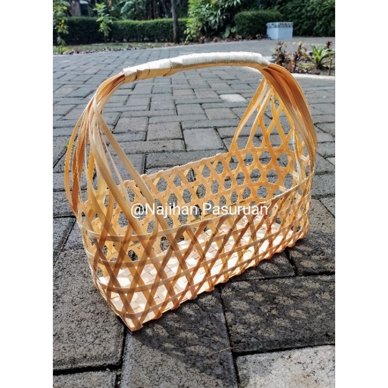 KERANJANG TAS PARCEL/KERANJANG HAMPERS/TAS BAMBU