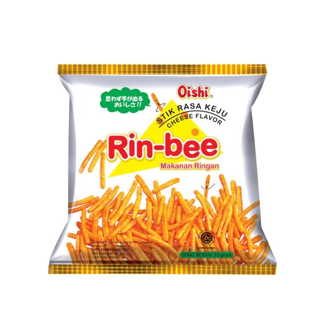 

oishi rin bee stik rasa keju isi 10 bks | rinbee snack chiki 11g