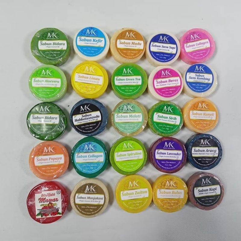 Sabun herbal Bidara, susu sapi, beras, collagen,madu,lavender,coklat + VCO 20grm