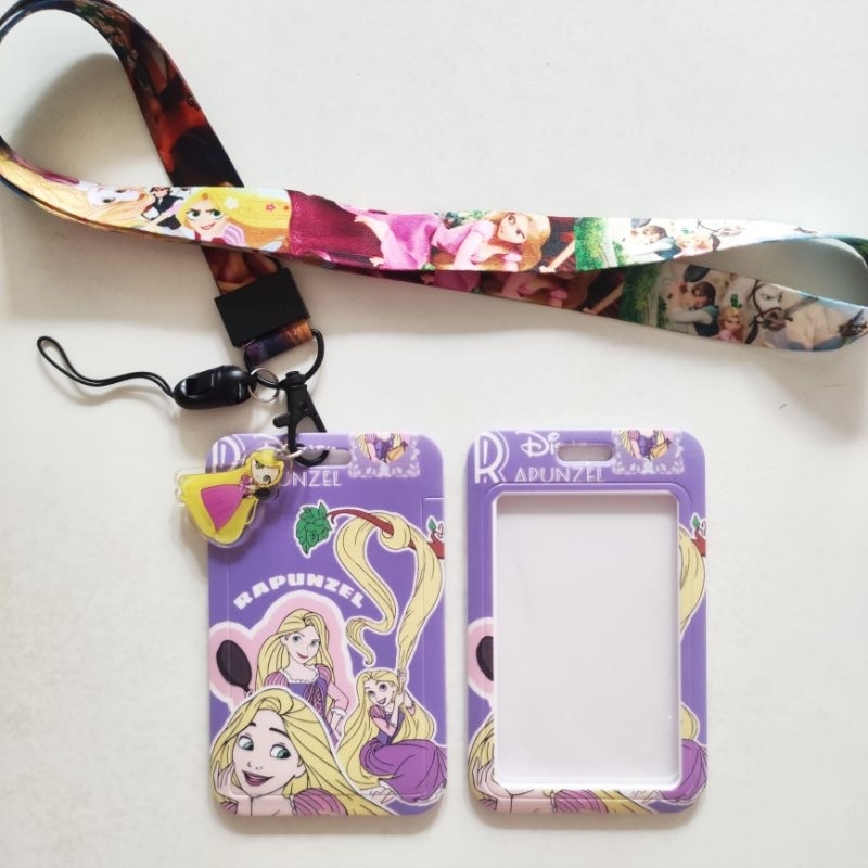 

ID Card Holder Name Tag Lanyard / Kalung Wadah Kartu Identitas Tapping Disney Princess Elsa Frozen