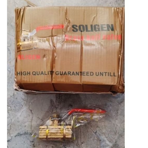 Soligen Stop kran kuningan 1/2 inch / Ball valve kuningan 1/2 inch