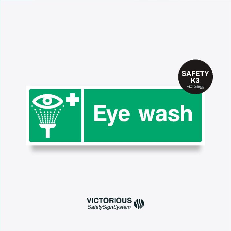 

Sticker Safety K3 Eye Wash | Sticker Vinyl Tahan Air