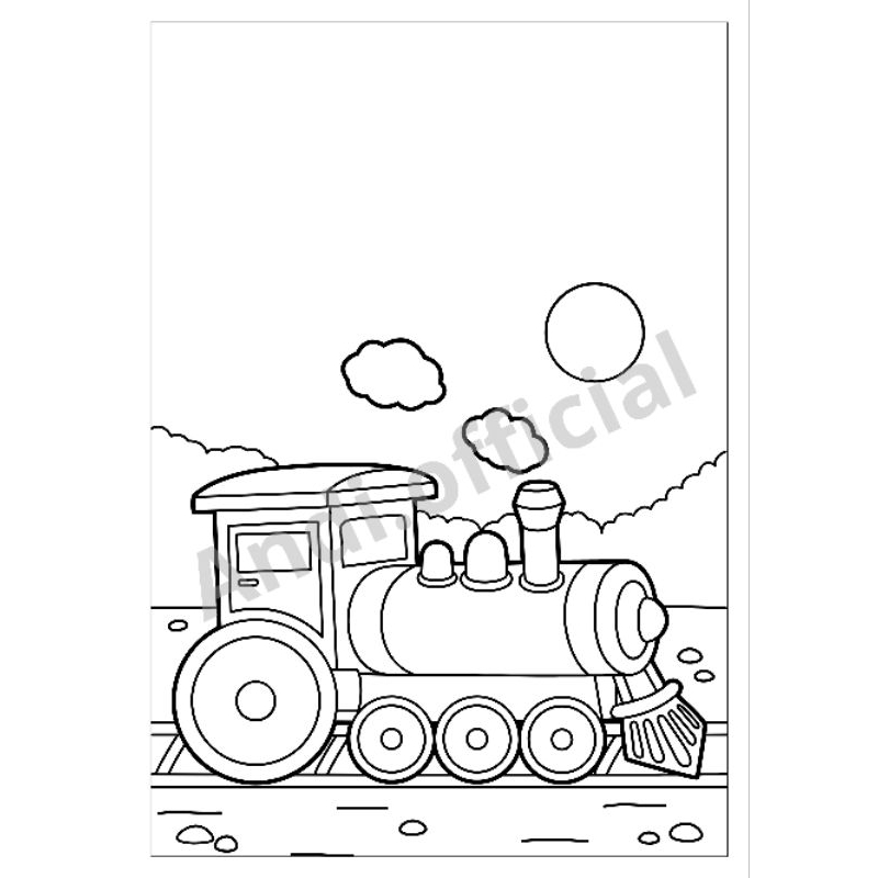 

Lembar kerja mewarnai transportasi B ( A5 )