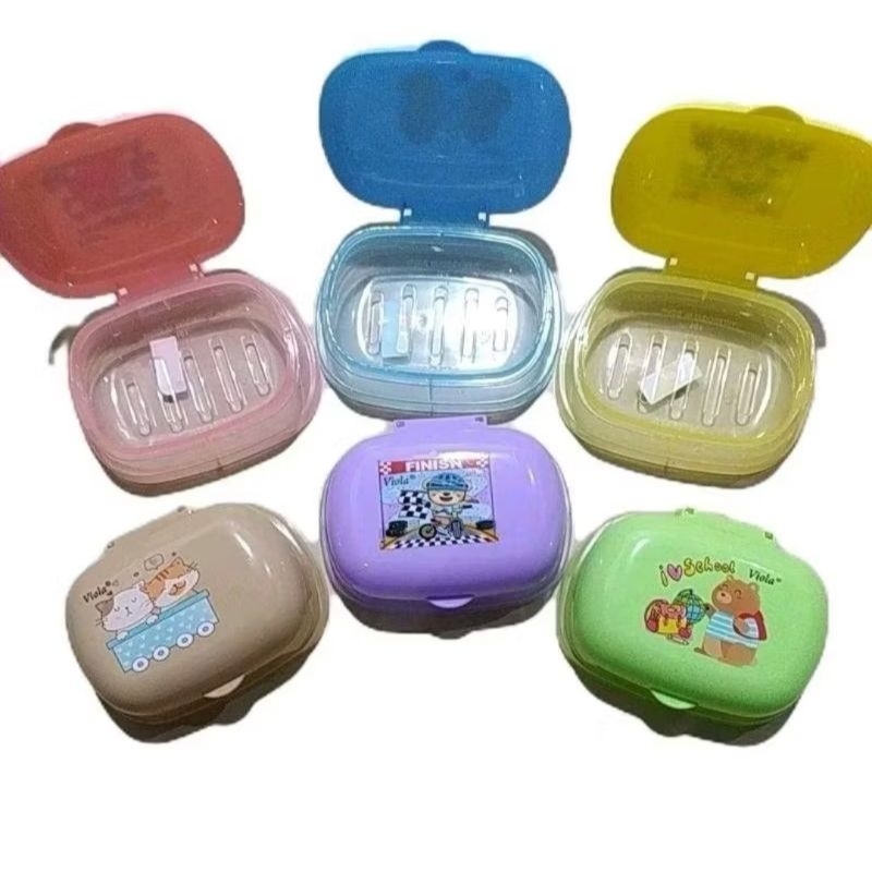 2pcs Tempat Sabun Topez / Tempat Sabun Viola Tempat Sabun Plastik Motif Karakter