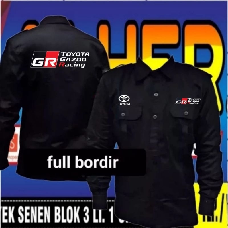 terbaru kemeja Toyota gazoo racing baju Toyota gazoo racing seragam Toyota gazoo racing Pdh Toyota g