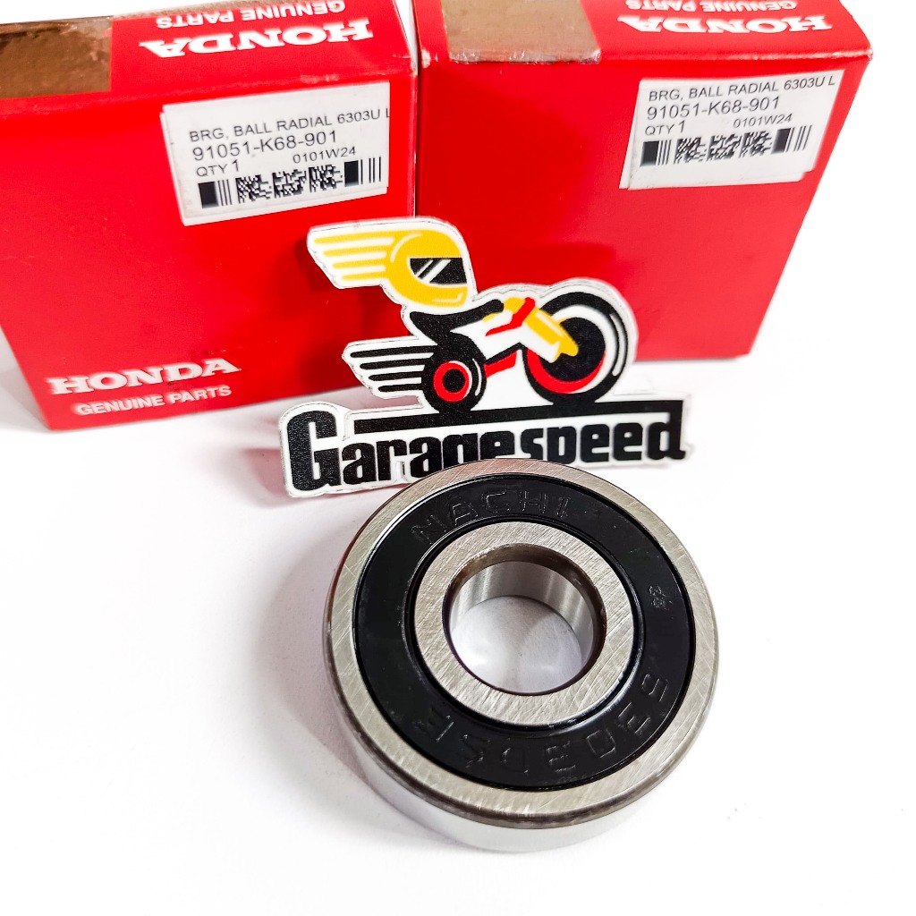 BEARING LAHER RODA BELAKANG BEARING 6303U NACHI  KIRI CRF 150L ORIGINAL AHM