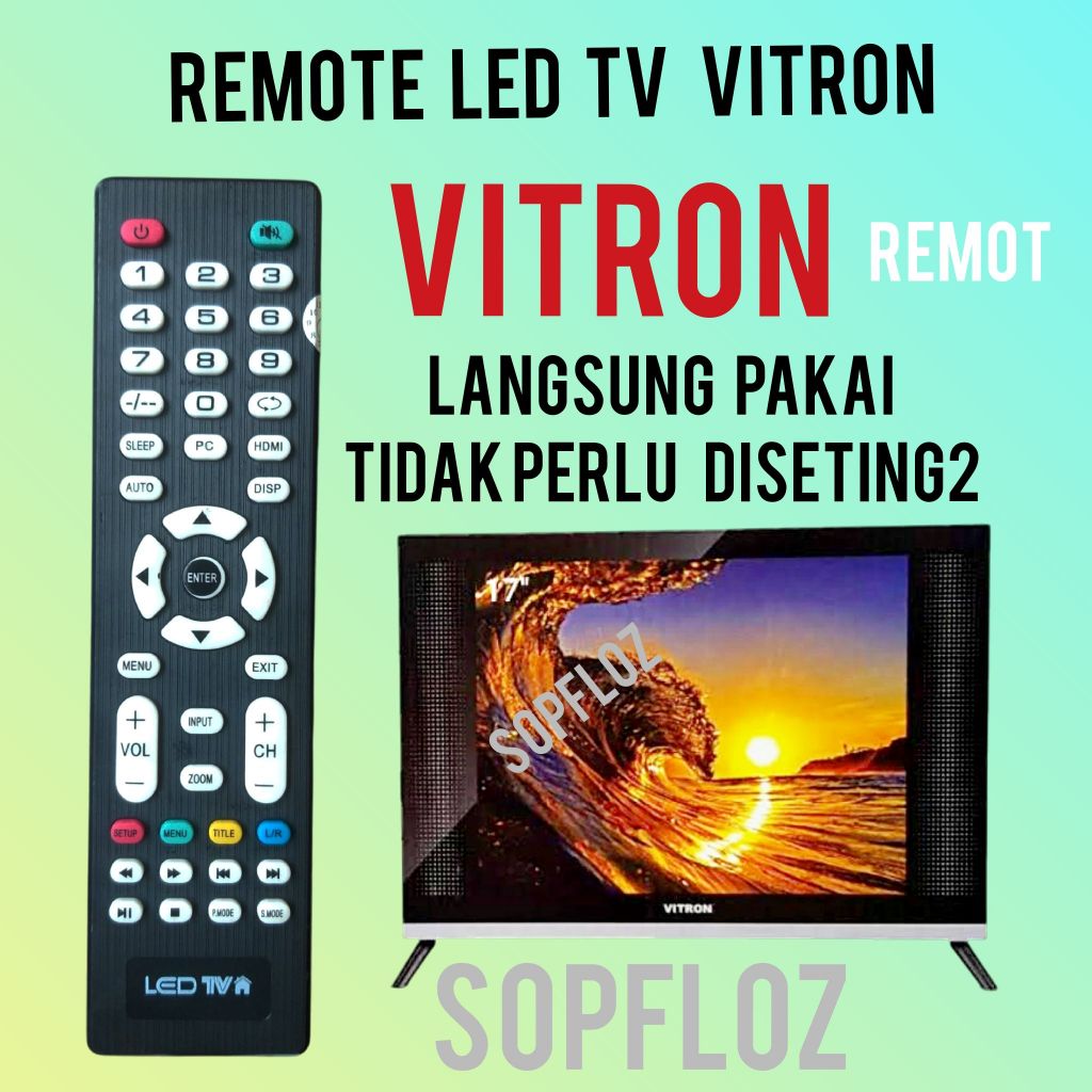 Remote led tv vitron langsung pakai