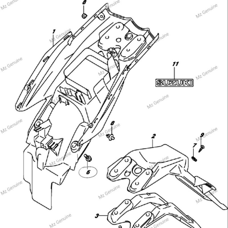 BAUT BAUD SPAKBOR SLEBOR KOLONG BELAKANG SATRIA FU 150 FI INJEKSI 2016 - 2021 ASLI ORI SGP TERLARIS 