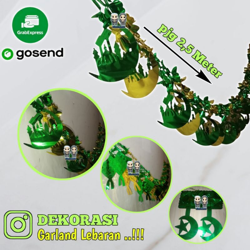 hiasan idul Fitri masjid, hiasan garland bentuk masjid,garland idul Fitri,hiasan ramadhan,dekorasi i