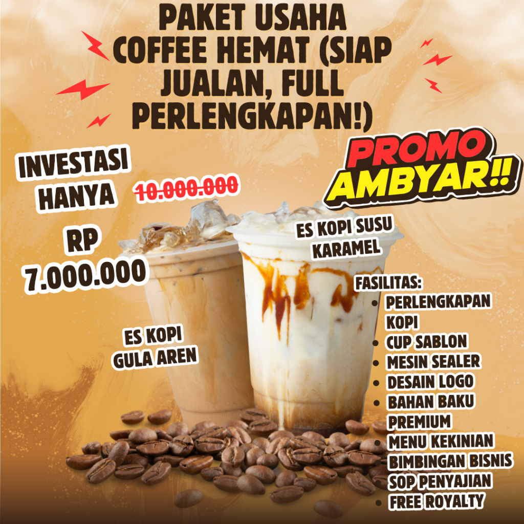 

PAKET USAHA COFFEE SHOP – HANYA 7 JUTA!