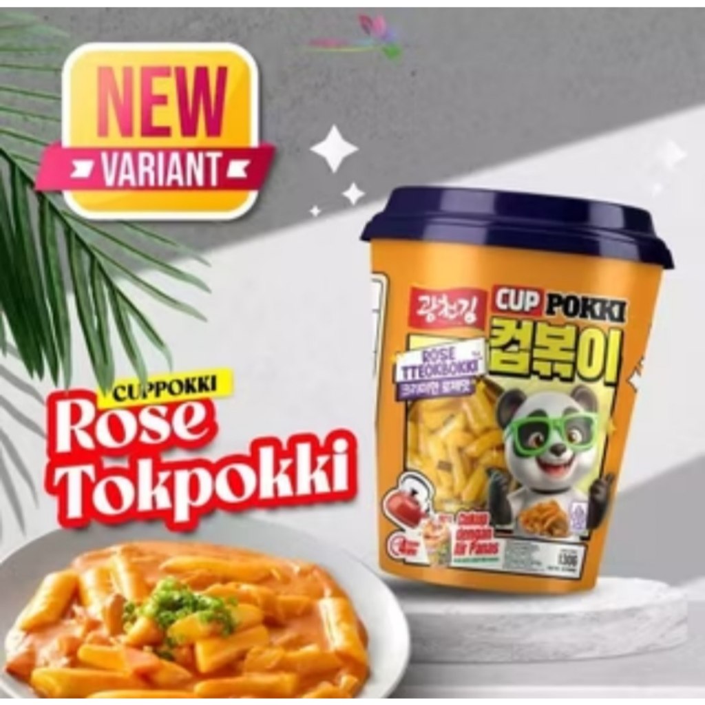 

CupPokki - Cup Tokpokki - Tteokpokki Cup - Tokpokki Instant Instan - Korean Snack - Rose - 130g - Halal