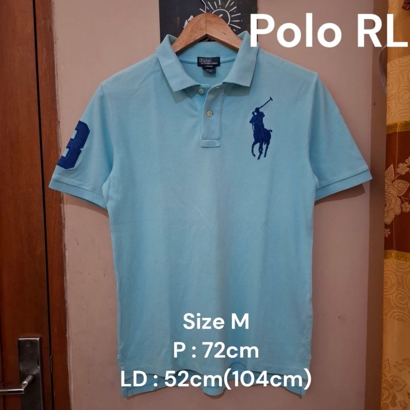 Kaos Polo Branded Polos Poloshirt Biru Langit