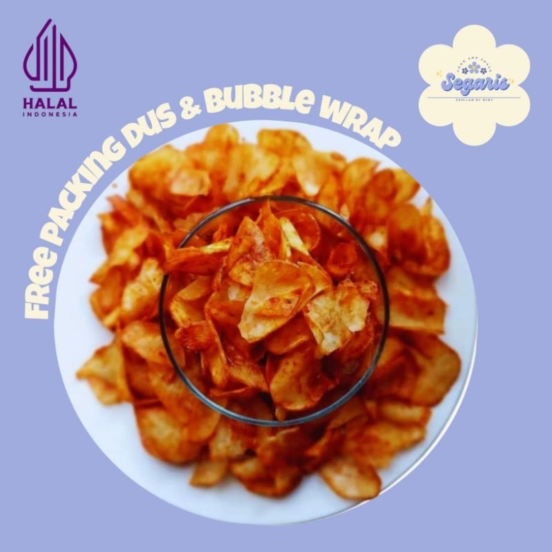 

segaris snack - keripik singkong rujak bumbu basah pedas manis