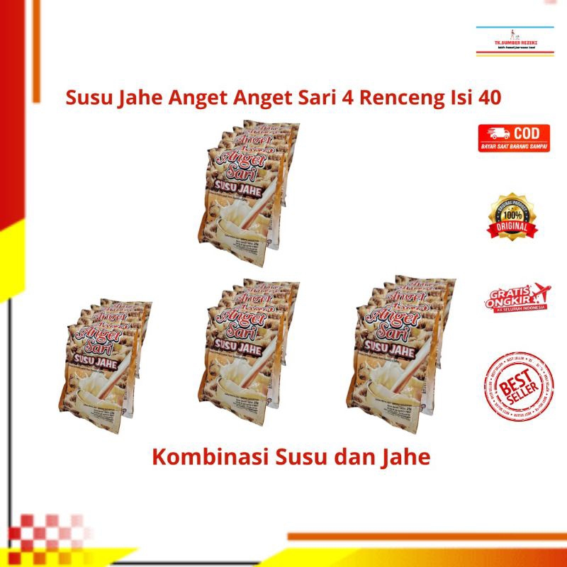 

[PAKET HEMAT ISI 4] Susu Jahe Anget Sari 4 Renceng Isi 40 Sachet PROMO MURAH/ Anget Sari Susu Jahe 4 Renceng Isi 40 Sachet PROMO MURAH