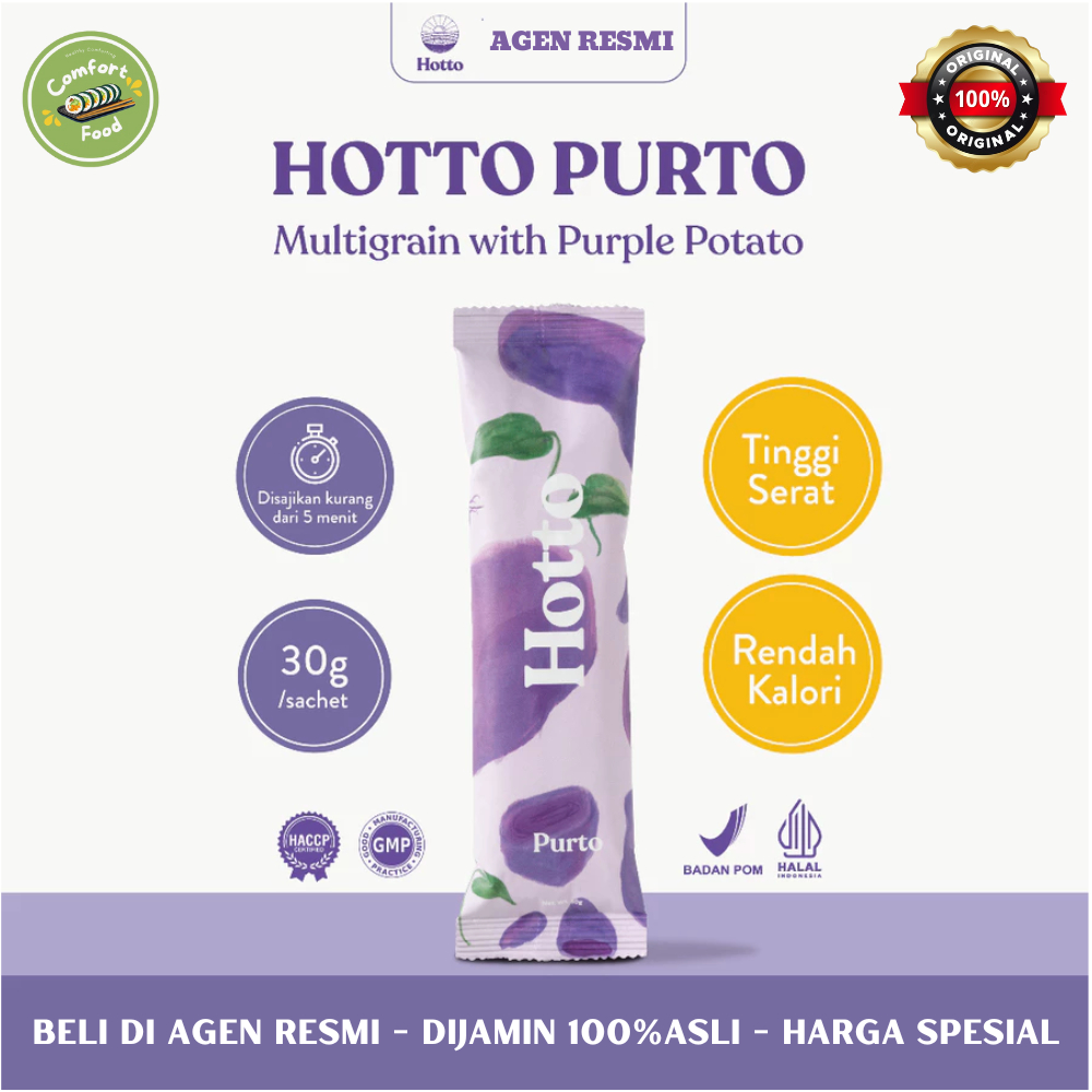 

HOTTO PURTO Drink Sereal Oat | Multigrain + Ubi Ungu | 3 Sachet