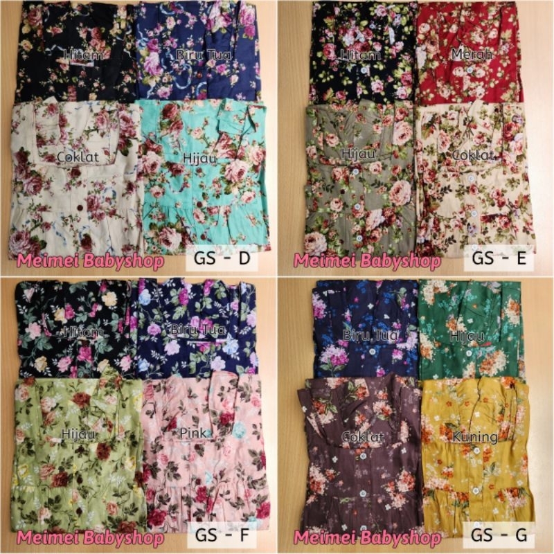 Daster Katun Sabata Geber Pretty Girl / Daster Busui Bumil / Baju Tidur Wanita