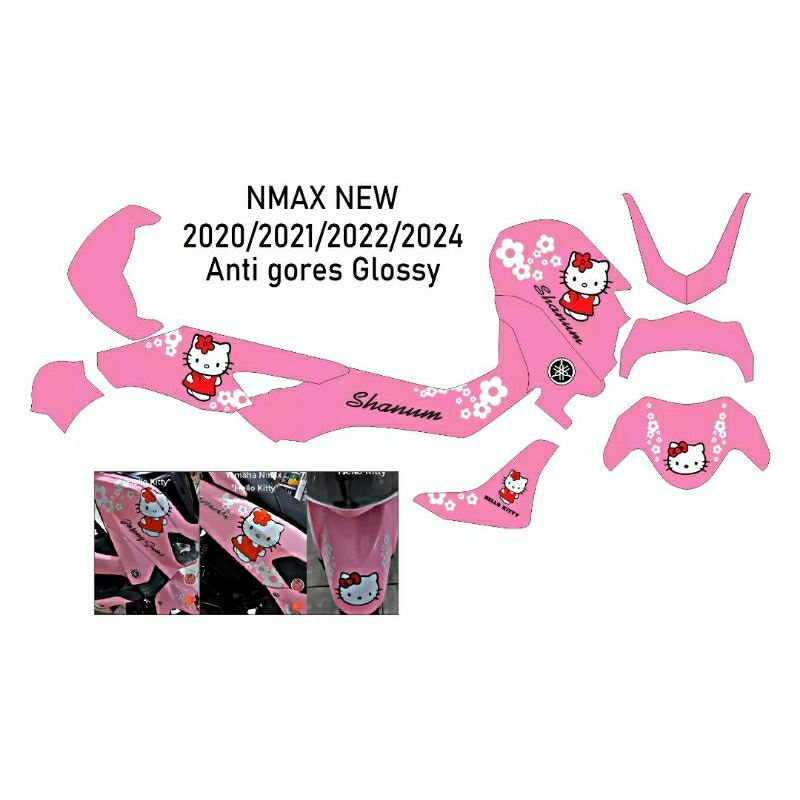DECAL STICKER NMAX HELLO KITTY TERBARU NMAX 2020 2021 2022 2023 2024 FULLBODY KUROMI [K1] STIKER NMA