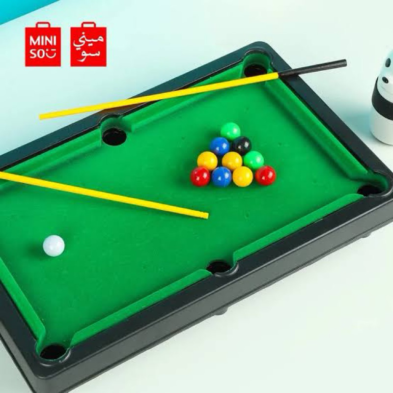 Miniso Billiard Game Toy / mainan billiard mini