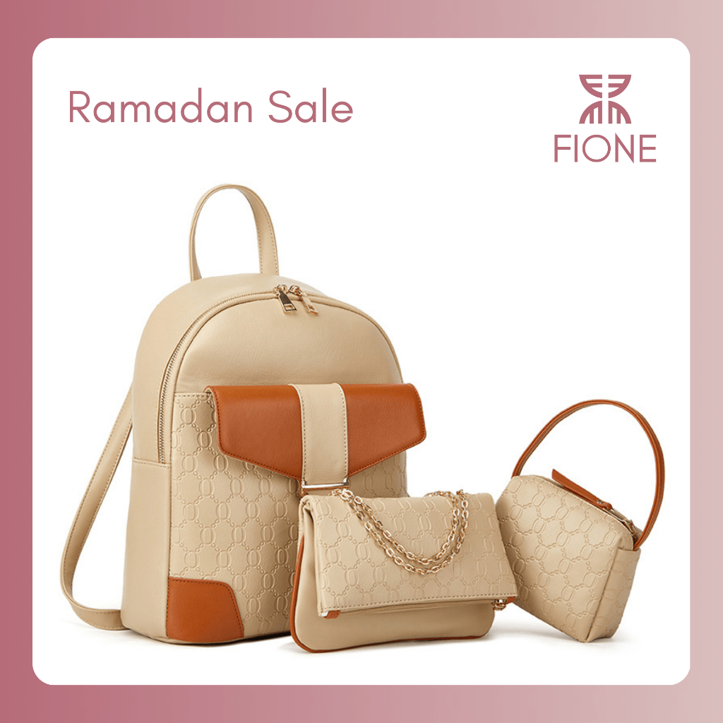Fione 23810 Tas Ransel Wanita, Tas Kulit Wanita Satu Set, Handbag Kulit, Shoulder Bag Kulit