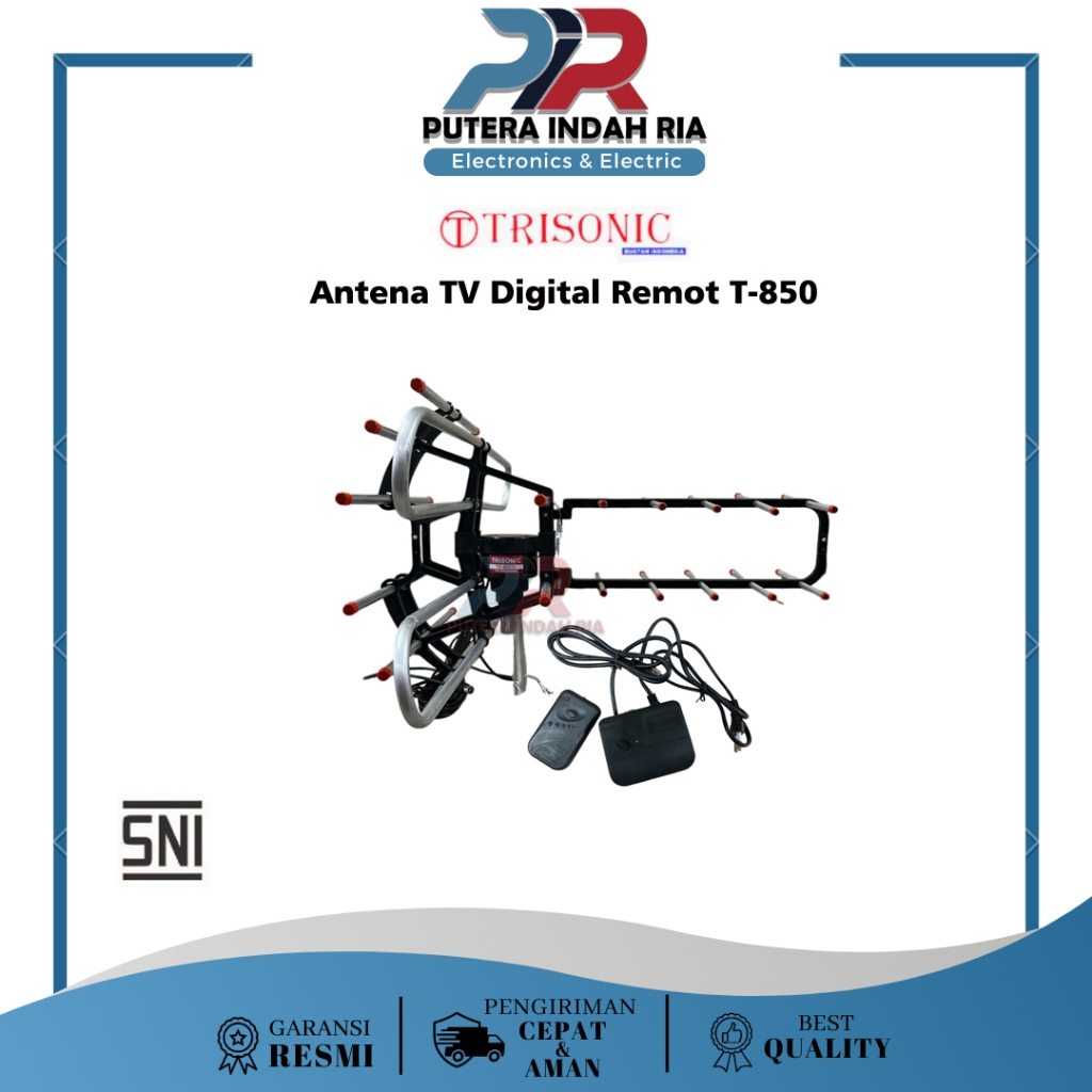 Antena TRISONIC TV Remot Digital Outdoor + Free Boster dan Kabel