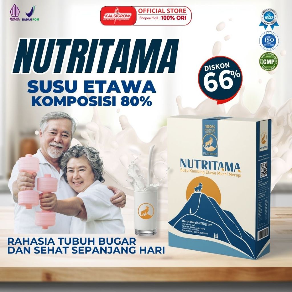 

Susu Etawa NUTRITAMA - Susu Etawa Kecerdasan - Susu Tinggi Kalsium - Susu Untuk Pernafasan, Ashma, Paru - Paru Anak - Susu Etawa Premium - Susu Etawa Anak Terbaik Kemasan 250gram