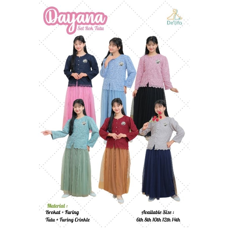 [ DAYANA SET ] By DELIFA set rok tutu atasan brokat baju anak acara setelan anak rok tutu cantik baj