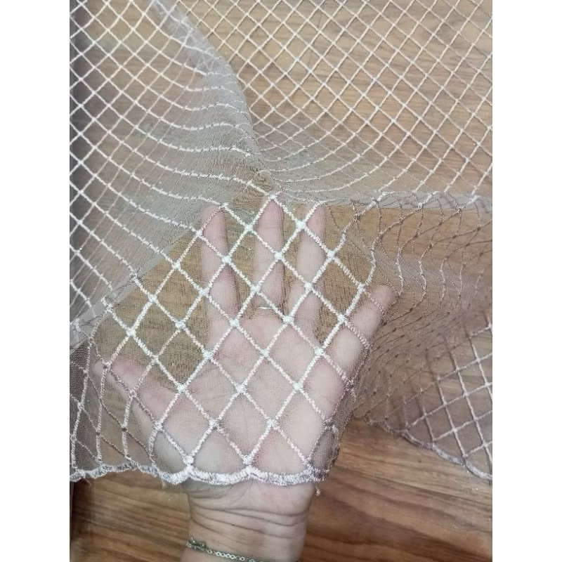 Tulle bordir kotak / tile kotak square