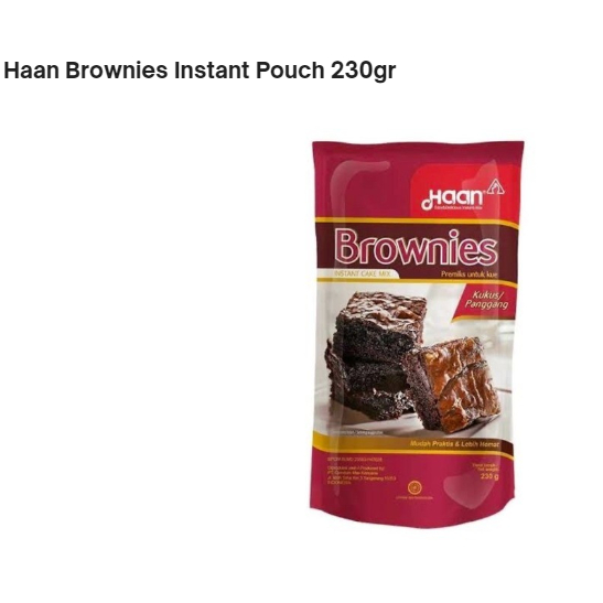 

Haan Brownies Instant Pouch 230gr