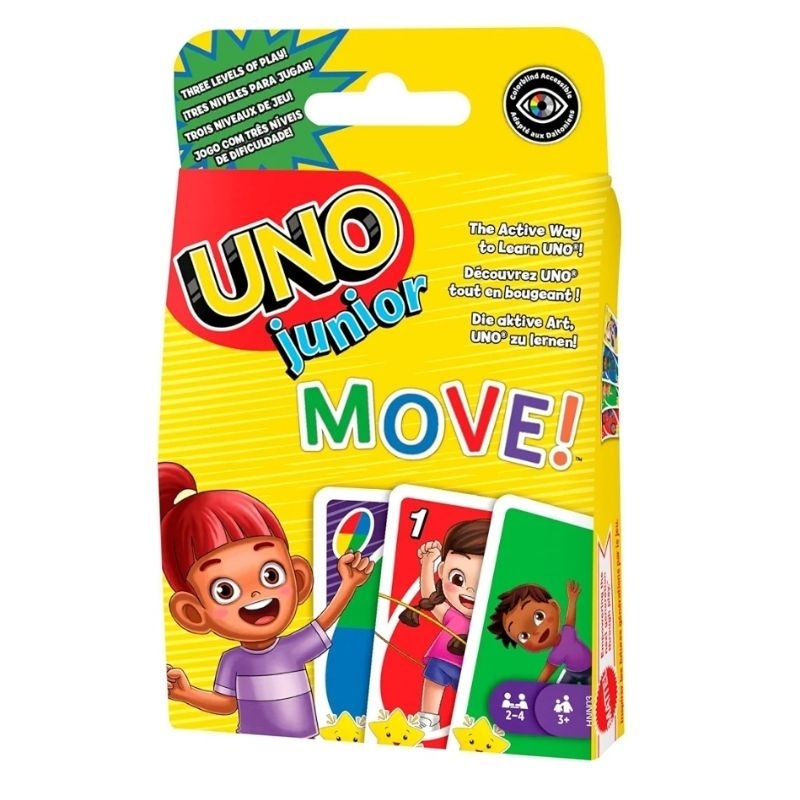 [100% ORIGINAL] UNO JUNIOR MOVE ORI MATTEL CARD KARTU MAIN ANAK BOARD GAME UNO UNTUK ANAK LAKI LAKI 