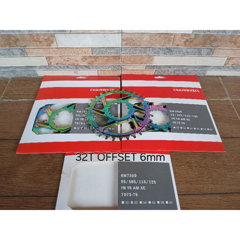 chainring RACEWORK sram eagle oil slick 32T offset 6mm