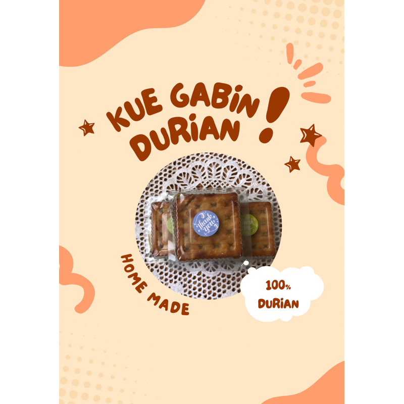 

Kue Gabin Durian 100% Asli Durian