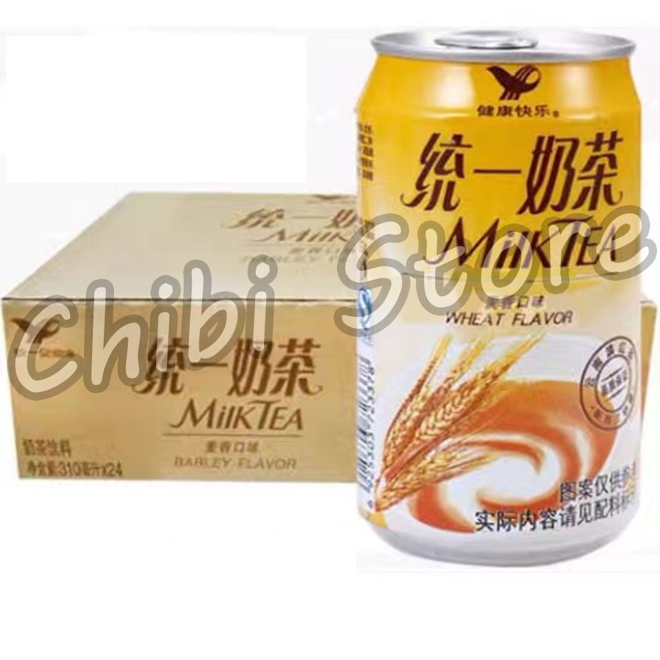 

[PER KALENG] TongYiNaiCha Milk Tea Wheat Flavour - Uni President Teh Susu Rasa Barley Kemasan Kaleng - Unif Milk Tea Barley Flavor Drink 310ml
