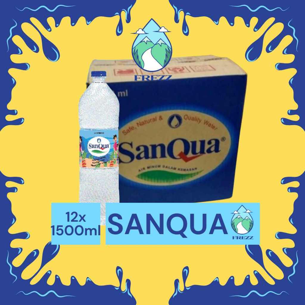 

(INSTANT) SANQUA 1500ml DUS Isi 12 BOTOL Per Karton - READY Air Kemasan Botol, GALON, GELAS, 330 ML, 600, 1500ML Minuman Kardus