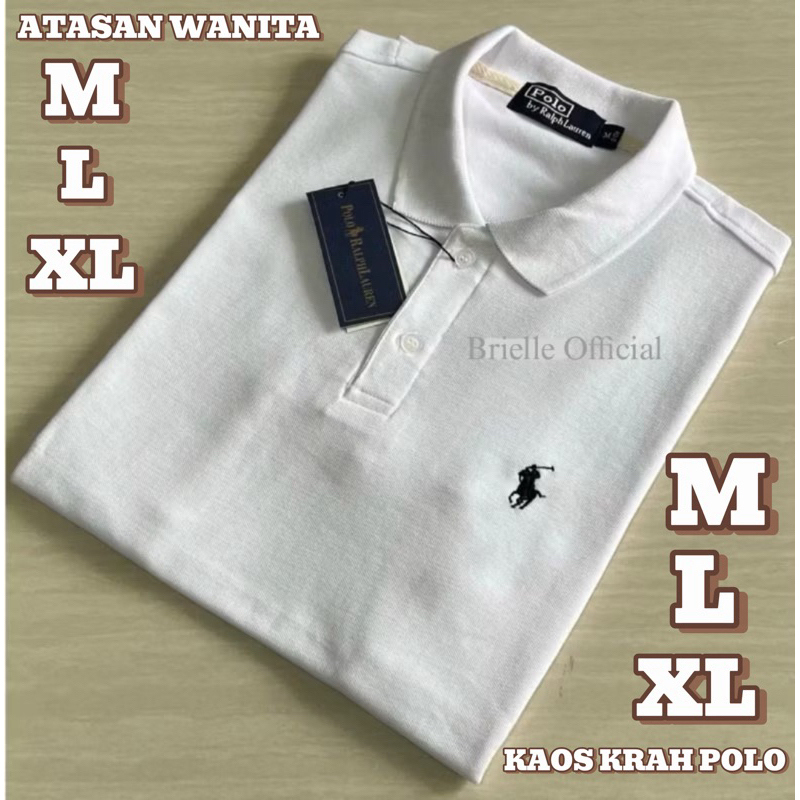 RX_CLOTHES Kaos Krah Polo Shirt WANITA | Baju Kaos Polo Atasan WANITA  Lengan Pendek Biru Muda Hitam