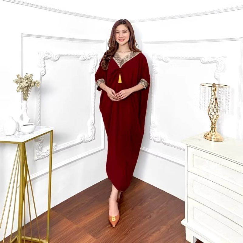 PROMO DRESS HUMAIRA KAFTAN JUMBO CRINKLE/ BAJU KAFTAN LEBARAN SULTAN WANITA/GAMIS HUMAIRA 2025