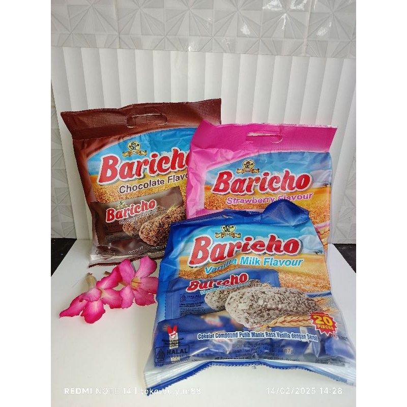 

Baricho Oat snack sereal all varian coklat vanila strawberry isi 20 pcs (FREE BUBBLE WRAP)