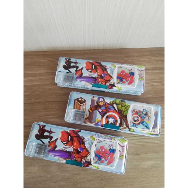 

PENSIL CASE KALKULATOR KARAKTER SPIDERMAN ASTRONOUT IRON MAN / KOTAK PENSIL KALKULATOR