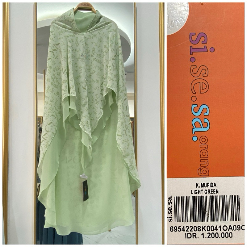 sisesa khimar Mufida Light green