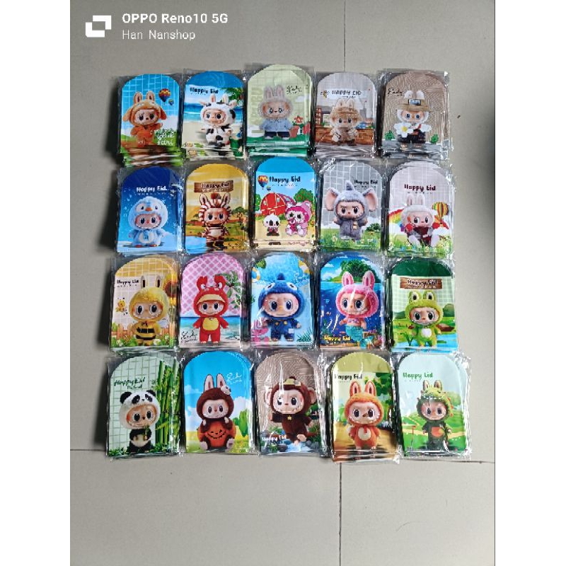 

Paket Usaha Amplop Lebaran 2025 Labubu 100 pack