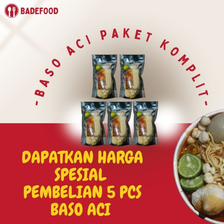 

BADEFOOD Baso Aci Paket Komplit Dapatankan Harga Spesial Pembelian 5 PCs