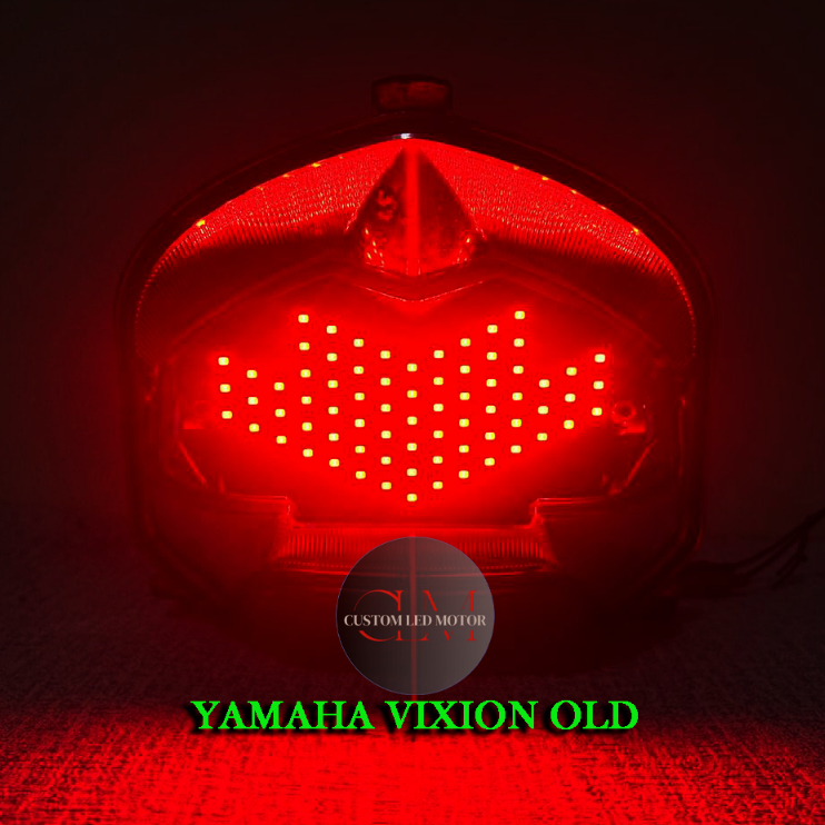 CLM STOPLAMP YAMAHA VIXION OLD 2007 150 CC LAMPU BELAKANG RUNNING LED VARIASI MOTOR (PNP)