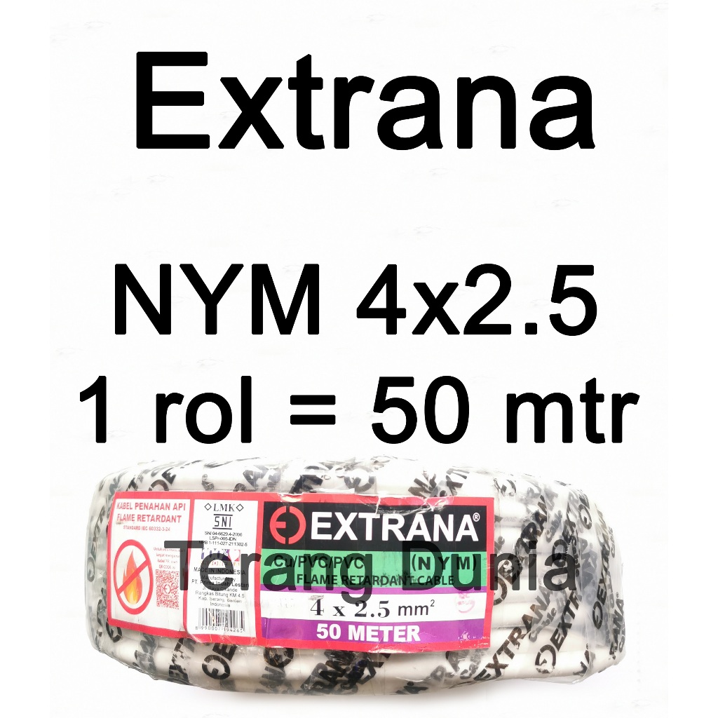 Kabel NYM 4x2.5 Extrana 50meter Kabel 4x2.5 Extrana Kabel Extrana NYM 4x2.5 50meter