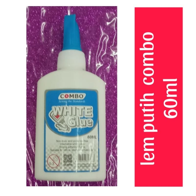 

( 1 pcs)white glue/ lem putih 60 ml combo/ eratop/ lem kertas kardus karton oles untuk kerajinan sekolah/ lem perekat serbaguna/ craft glue untuk prakarya anak sekolah