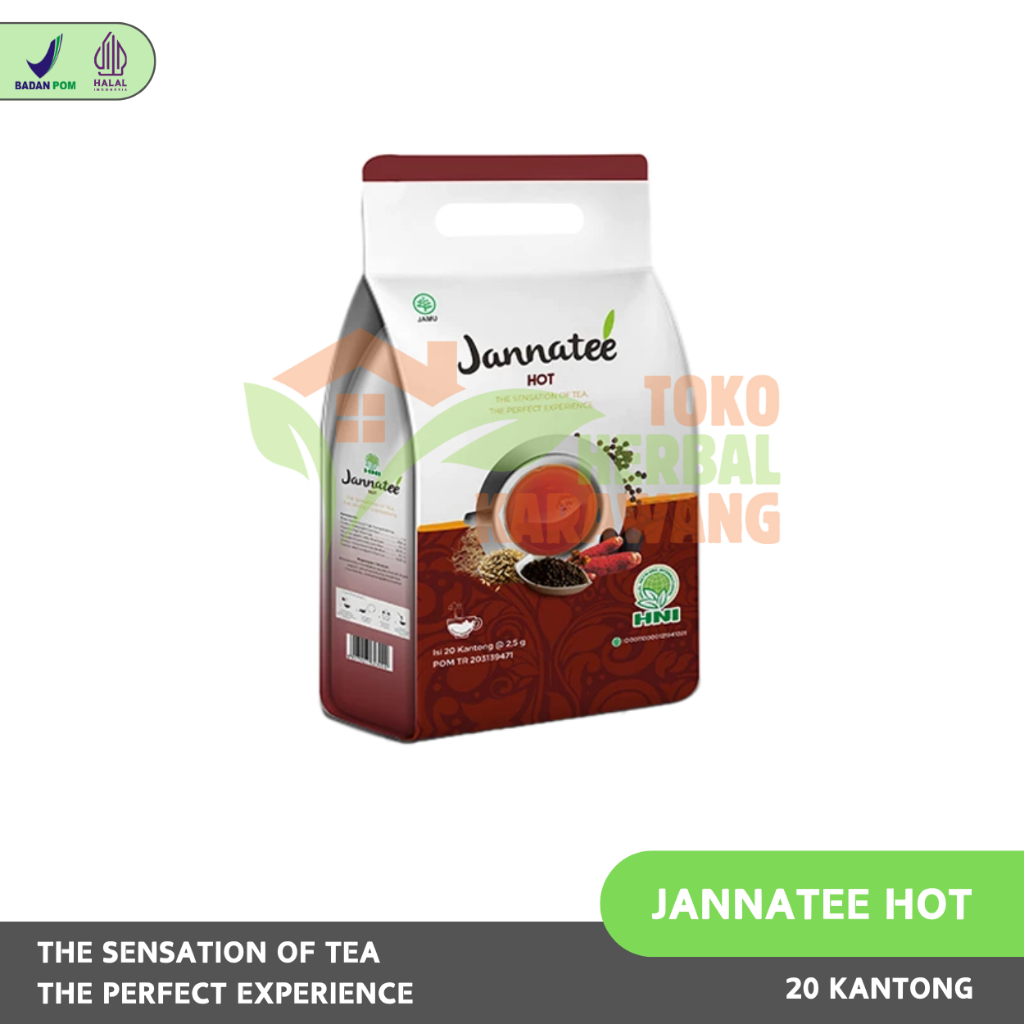 

JANNATEE HOT – Teh Herbal HNI HPA Isi 20 Kantong Teh