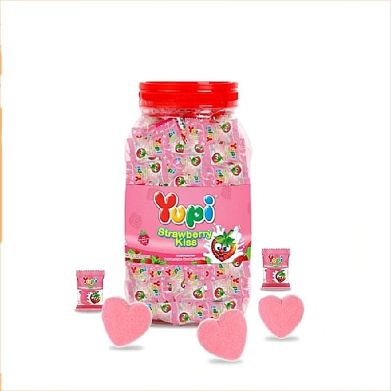 

YUPI STRAWBERRY KISS 1 TOPLES 300gr (- + 120 pcs)