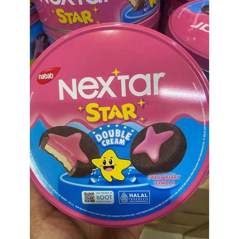 

Nabati Nextar Star Krim Strawberry dan Vanila kaleng 157 gram