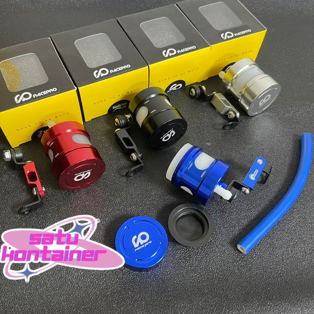 ( paket 3in1) VARIASI TABUNG MINYAK REM RACEPRO BIG FLUID TANK TABUNG RACEPRO BESAR TABUNG MINYAK MA
