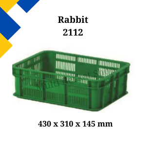 Rabbit Keranjang Container Box Industri Plastik 2112 Termurah