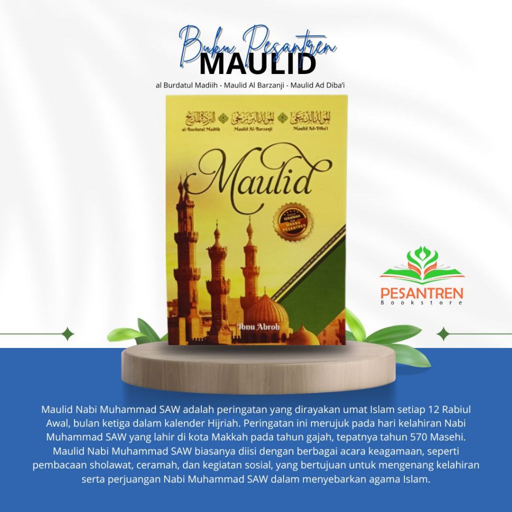 Terjemah Maulid Diba' - Terjemah Maulid Al barzanji - Terjemah Al burdah Madih / Lengkap Makna Pesan