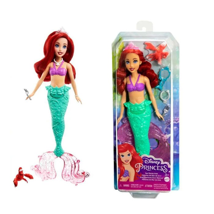 Disney Princess Ariel Mermaid Doll with Accessories Figure